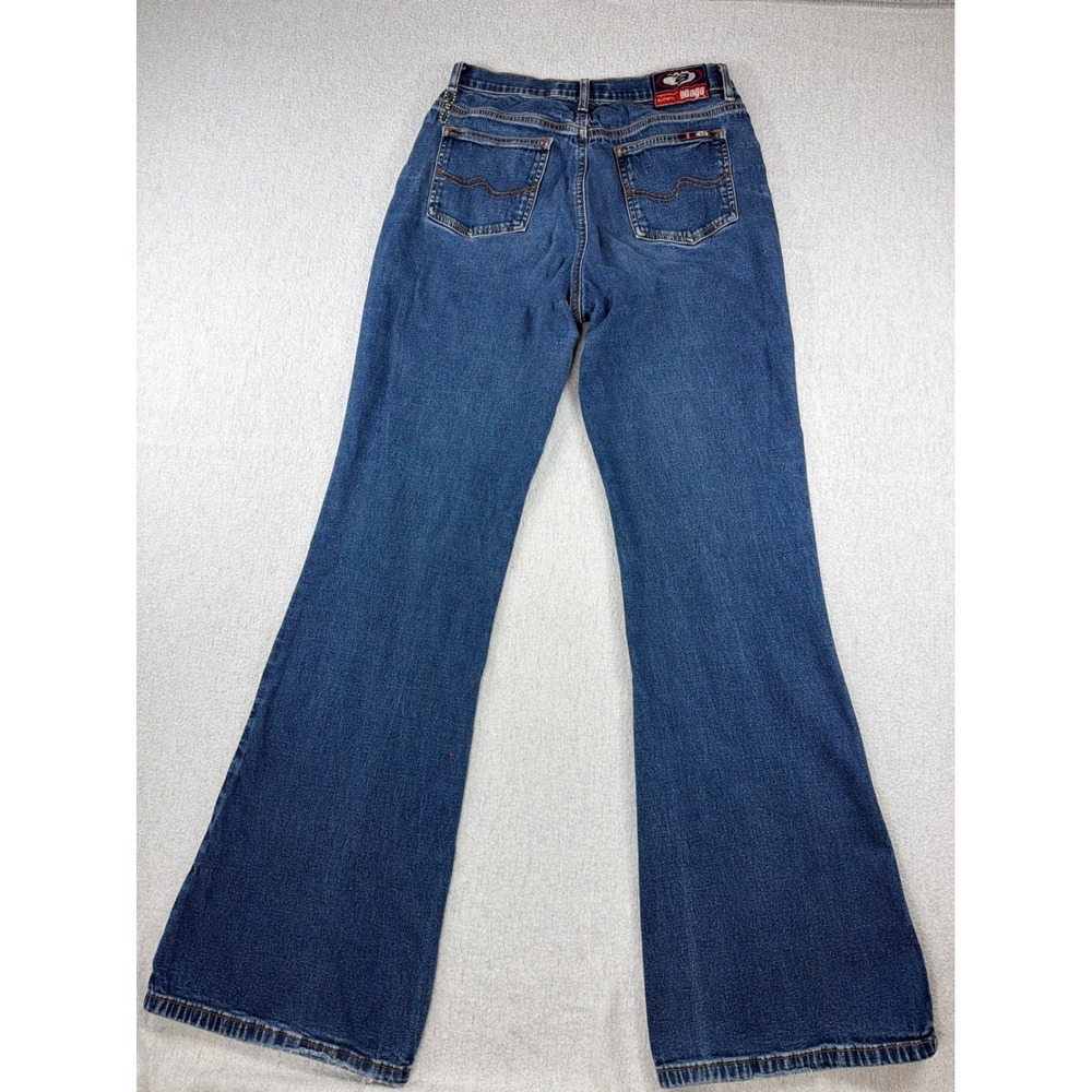 Vintage Bongo Jeans Womens Size 9 Blue Y2K Early 2000s Flare Stretch Mid Rise